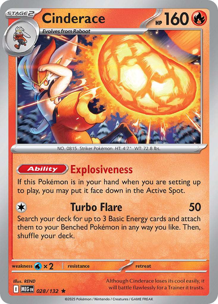 Mega Evolution Cinderace [Prize-Pack] Pokémon card